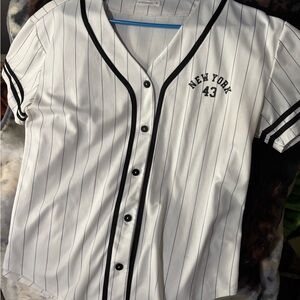 New York 43 Women's White Jersey Top